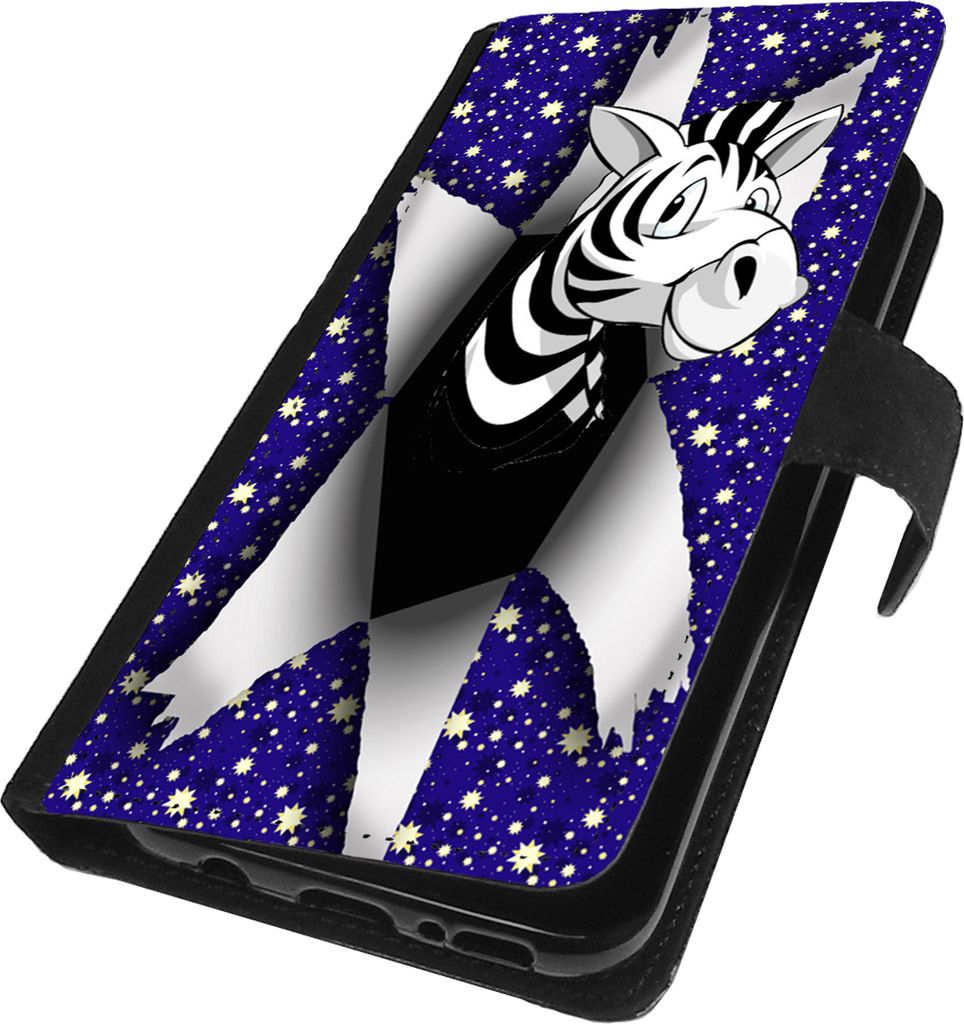 Handytasche für Huawei P30 Lite Handy Tasche Case Cover Etui Hülle Schutztasche mit Kartenfächer Zebra Nr. 302
