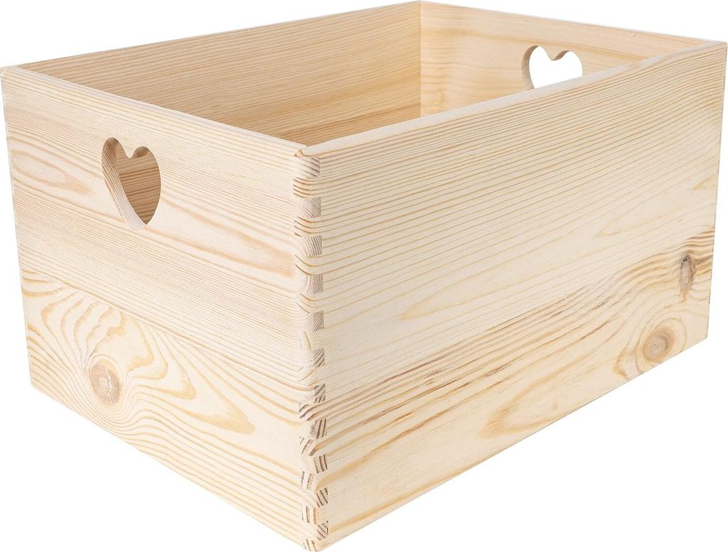 Creative Deco Große Holzkiste Obstkiste Korb | 40x30x23cm Produktbild 