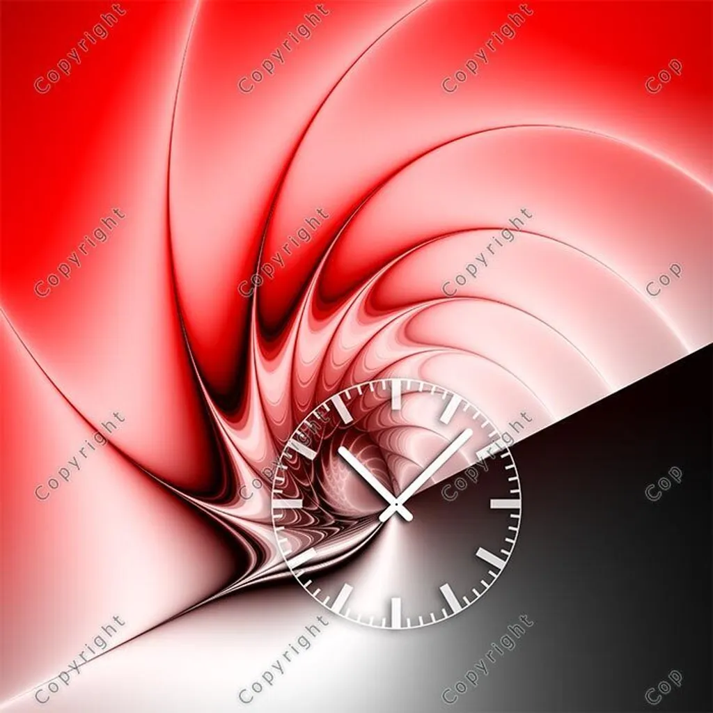 Horloge murale design 90x90 cm Dixtime 4212 avec mécanisme silencieux