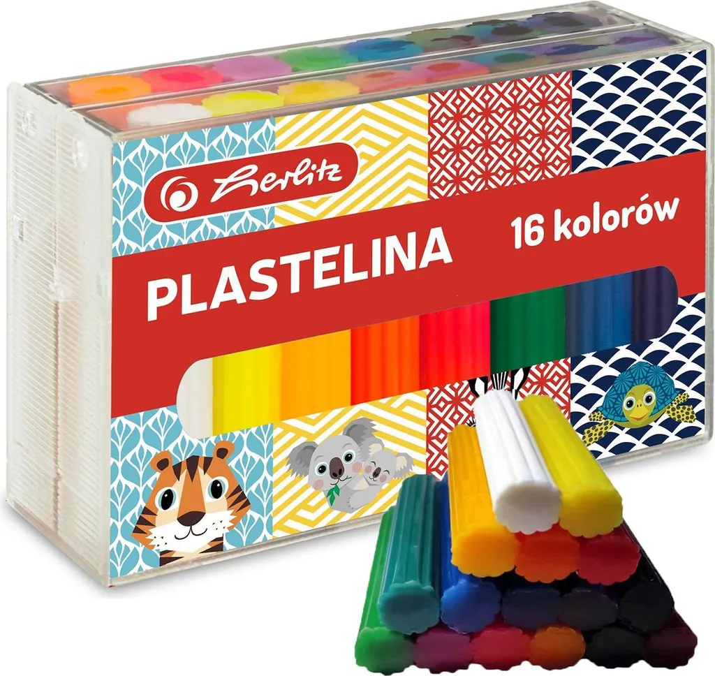 Idea Regalo: Herlitz Plastilina 16 Colori Animali Carini 9582636 Creative