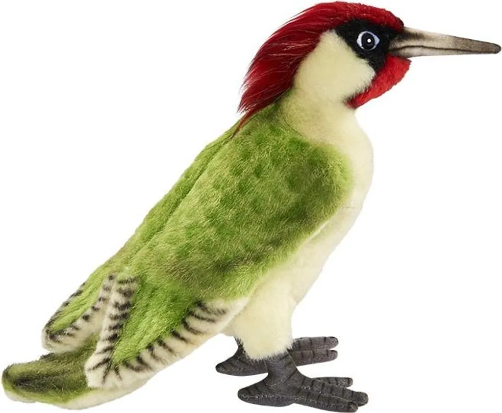 Pic vert Hansa 20 cm - Peluche réaliste pour décoration naturelle bois
