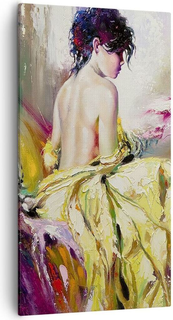 Bild auf Leinwand - Leinwandbild - Frau Modell - 55x100cm - Wand Bild - Wanddeko - Wandbilder - Leinwanddruck - Bilder - Kunstdruck - Wanddekoratio...