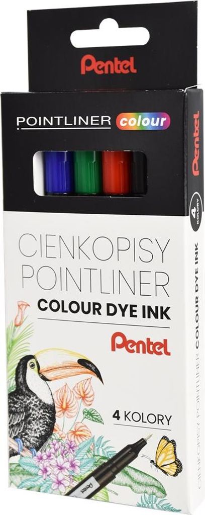 Cienkopisy PENTEL Pointliner w 4 kolorach S40