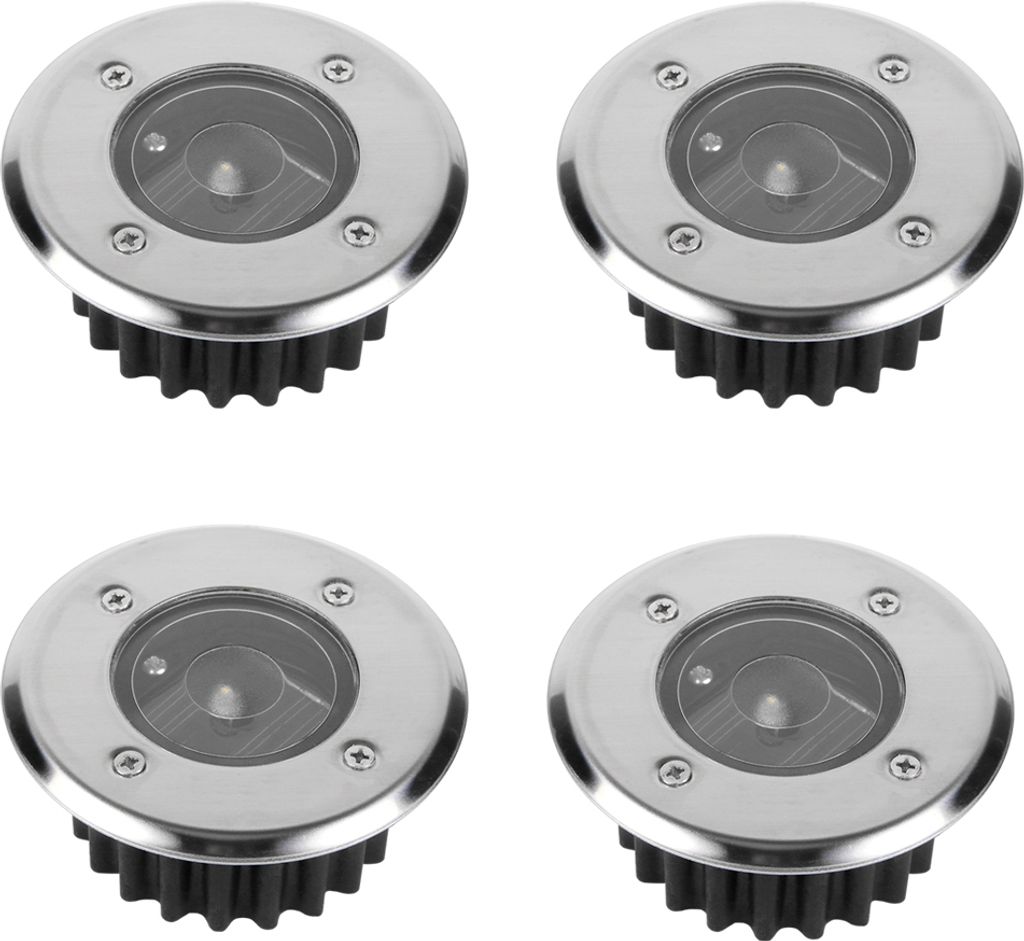 Solar LED Bodeneinbauleuchte rund 85mm Bodeneinbaustrahler Produktbild 