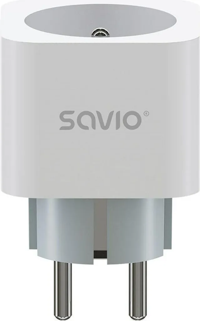 Prise connectée SAVIO 16A AS-01 Wi-Fi avec contrôle vocal et minuterie