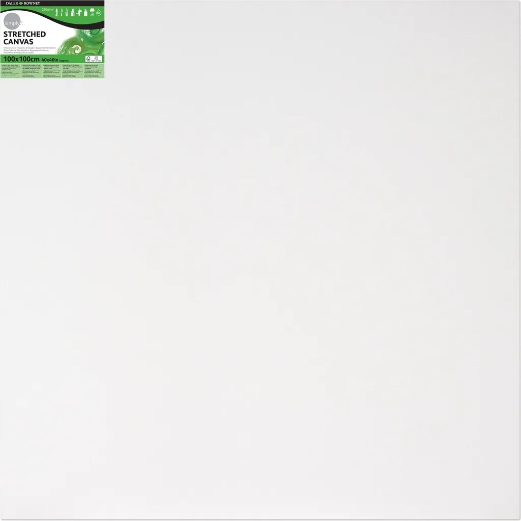 Grande toile 100x100 cm Simply sans déformation pour artistes amateurs
