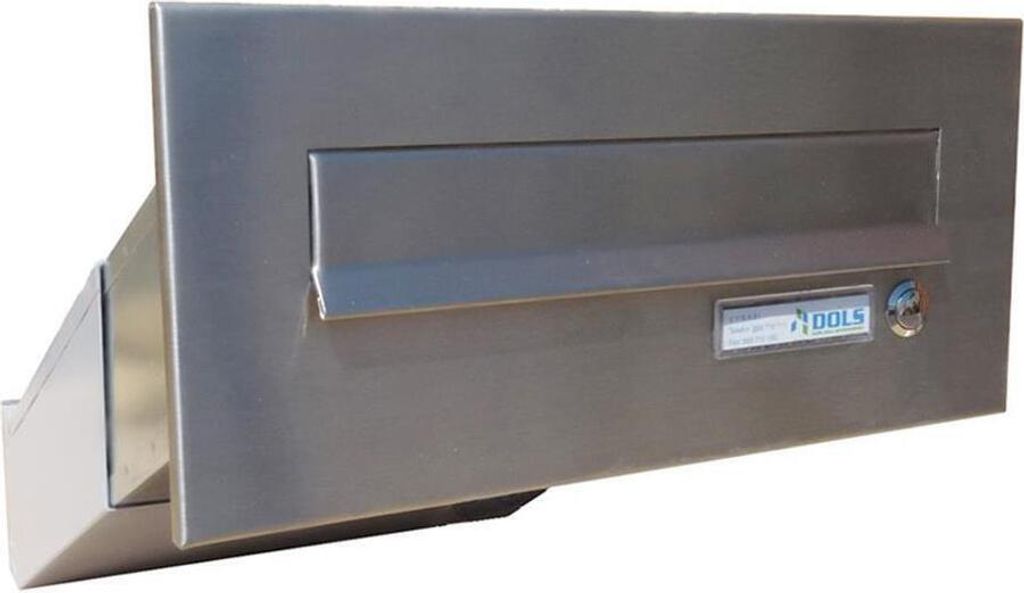 D-041 Edelstahl Durchwurfbriefkasten mit Klingel & Namensschild