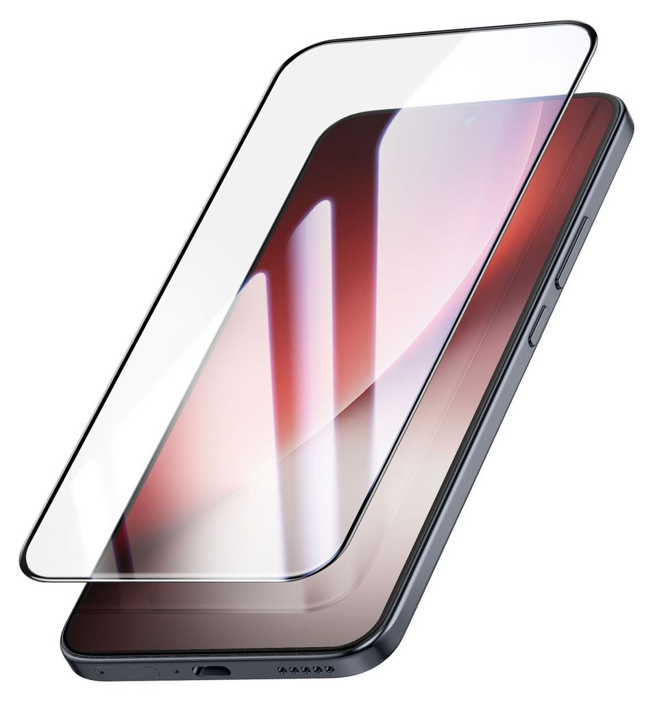 Avizar, Glas-Bildschirmschutz stoß- & kratzfest für Honor Magic 8 Lite, Schwarz transparent