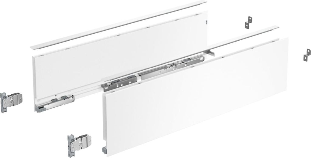 Hettich Zarge AvanTech YOU Set, Höhe 139 mm, NL 400 mm, weiß, links und rechts