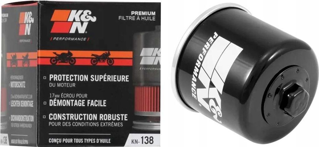 Filtr Oleju K&N KN138 HF138 Gsxr Dl Vstrom Vz Tl Gsx Gsf Image du produit 