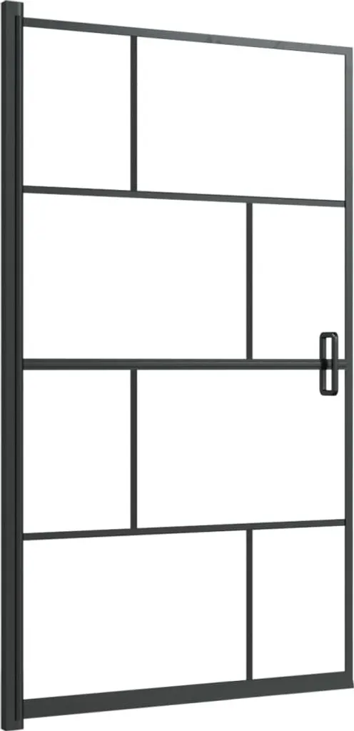 Paroi de douche intégrale 80x140 cm en verre noir pour salle de bain