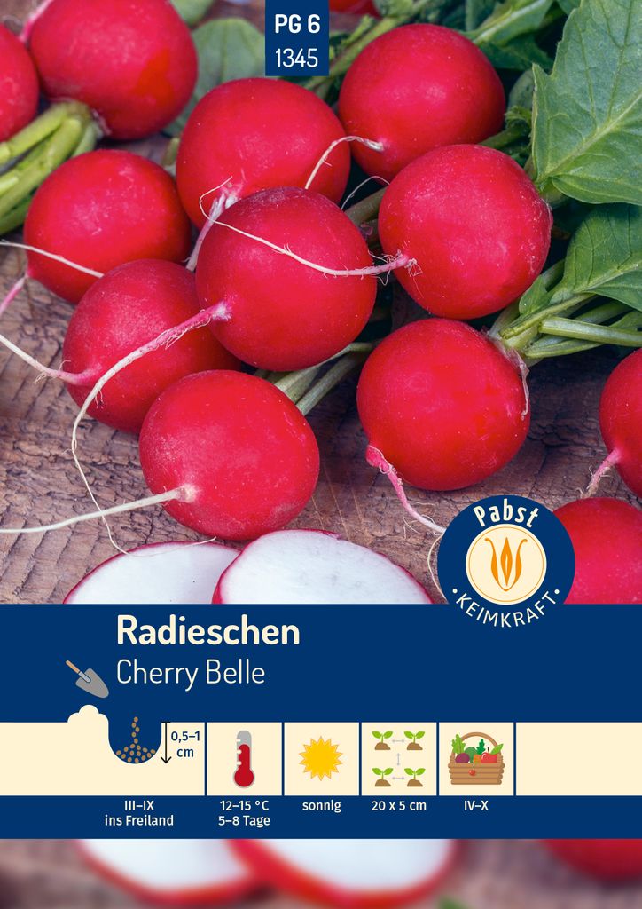 Pabst Keimkraft - Radieschen raschwüchsig & mild Cherry Belle Samen - 171345
