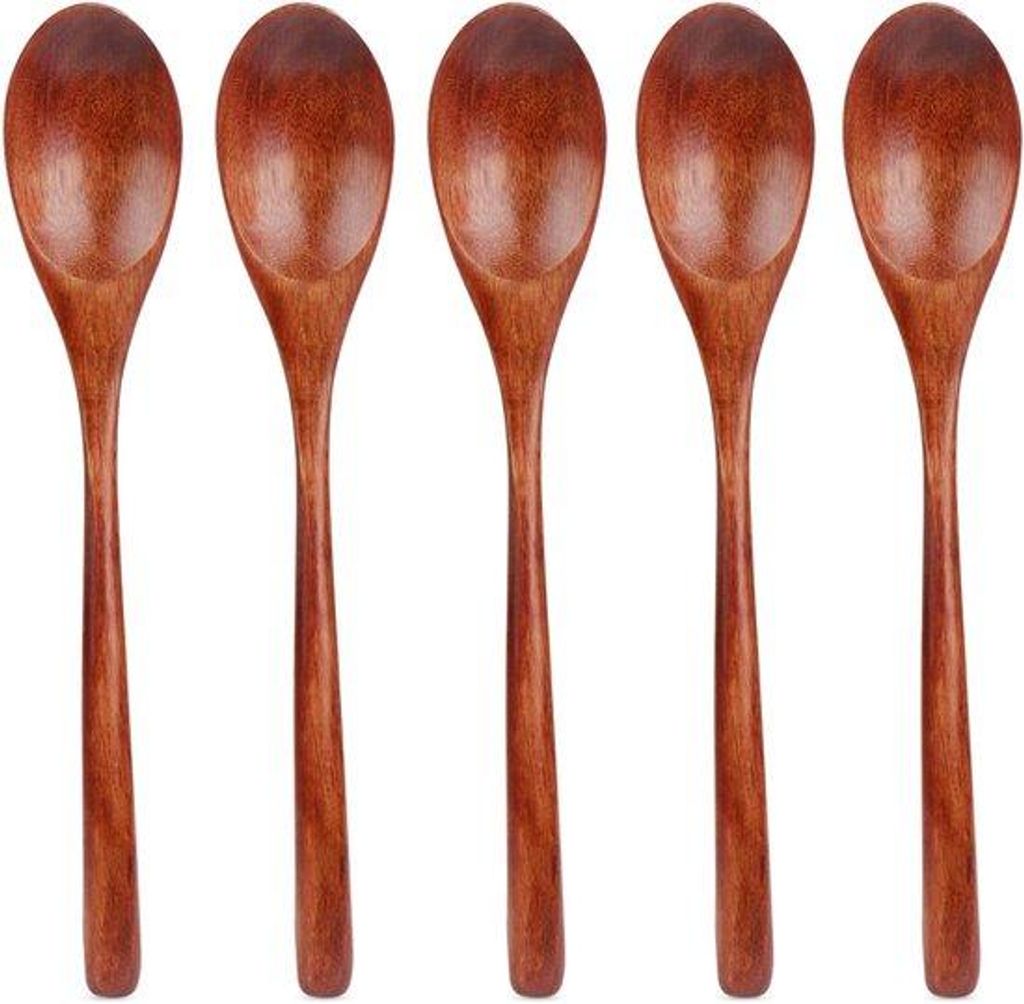 Holzlöffel 22,5cm lang Japanstil 5er Set