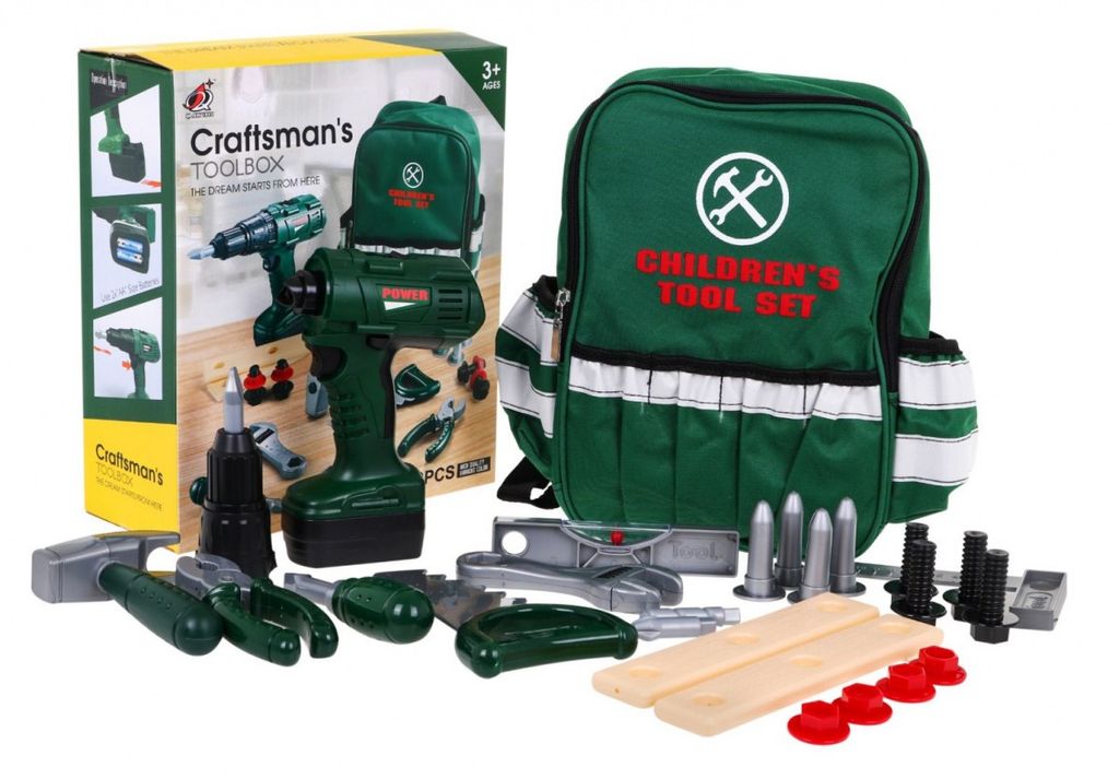 Großes DIY-Set für Kinder ab 3 Jahren, interaktive Effekte + Schraubendreher + Rucksack