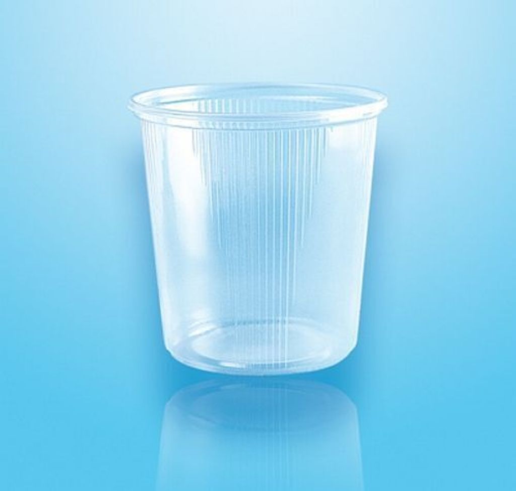 1000 tradingbay24 Verpackungsbecher, PP rund 500 ml Ø 10,1 cm, 10,3 cm transparent tbU95245 Feinkostbecher Salatbecher Dressingbecher transparent