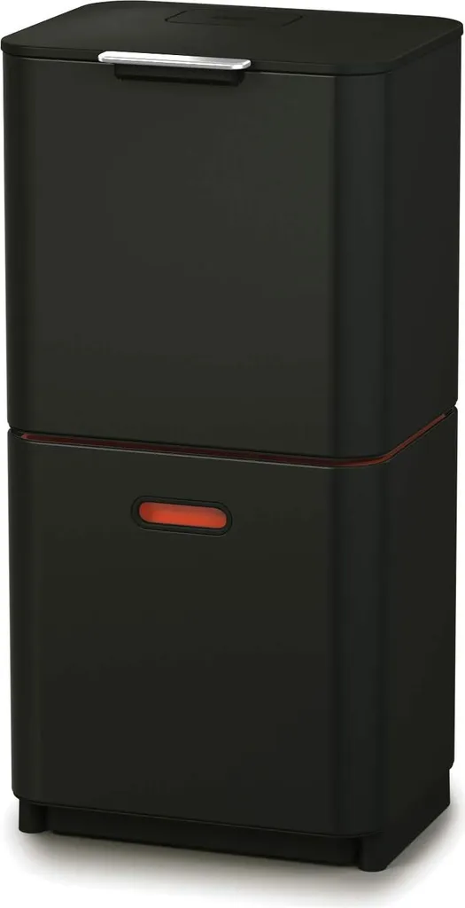 Totem Max 60L Poubelle de Cuisine de Tri Sélectif avec Filtre Odeur Noir