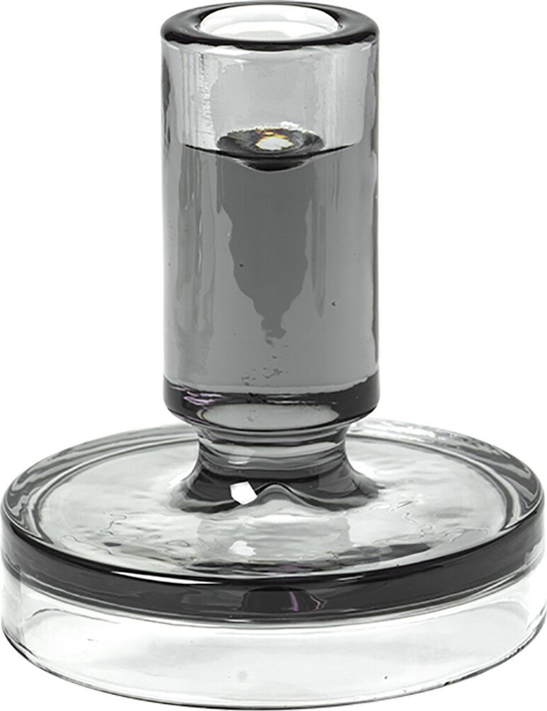 Broste Copenhagen Copenhagen Petra Kerzenständer Glas Smoke Grey 8cm