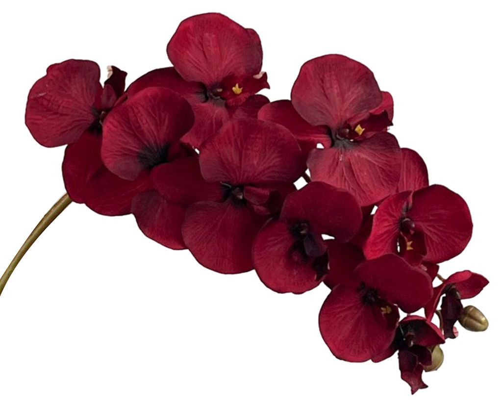 Künstliche Phalaenopsis-Blüten, 10-köpfig, Stiel, 3D-Druck, realistische künstliche Orchideen für Wohnzimmer, Hochzeiten, Partys, Tischdekoration
