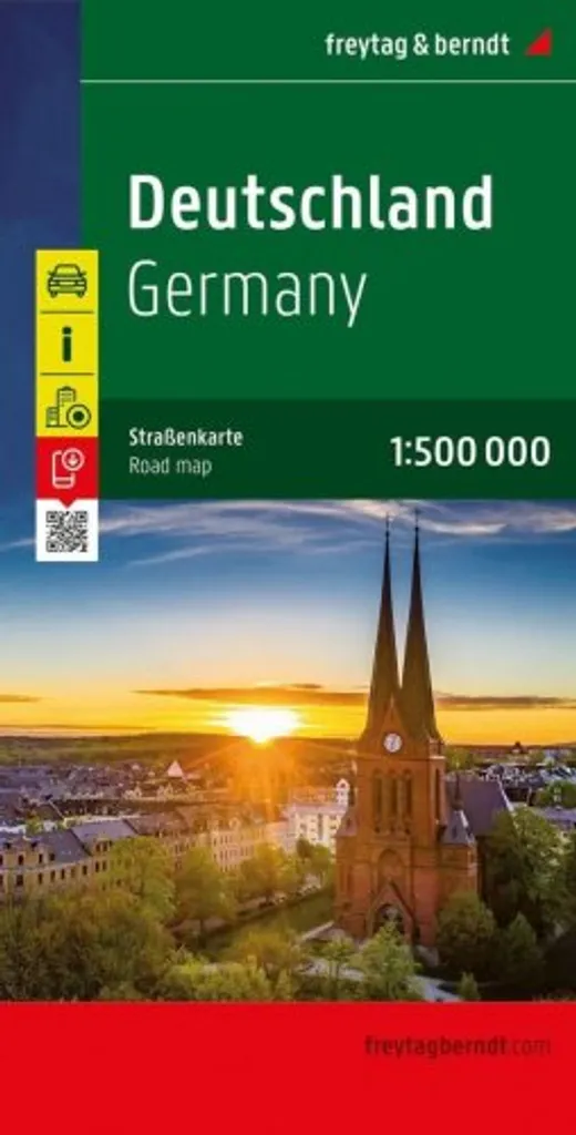 Allemagne carte routière 1:500.000 : Échelle haute lisibilité et détails