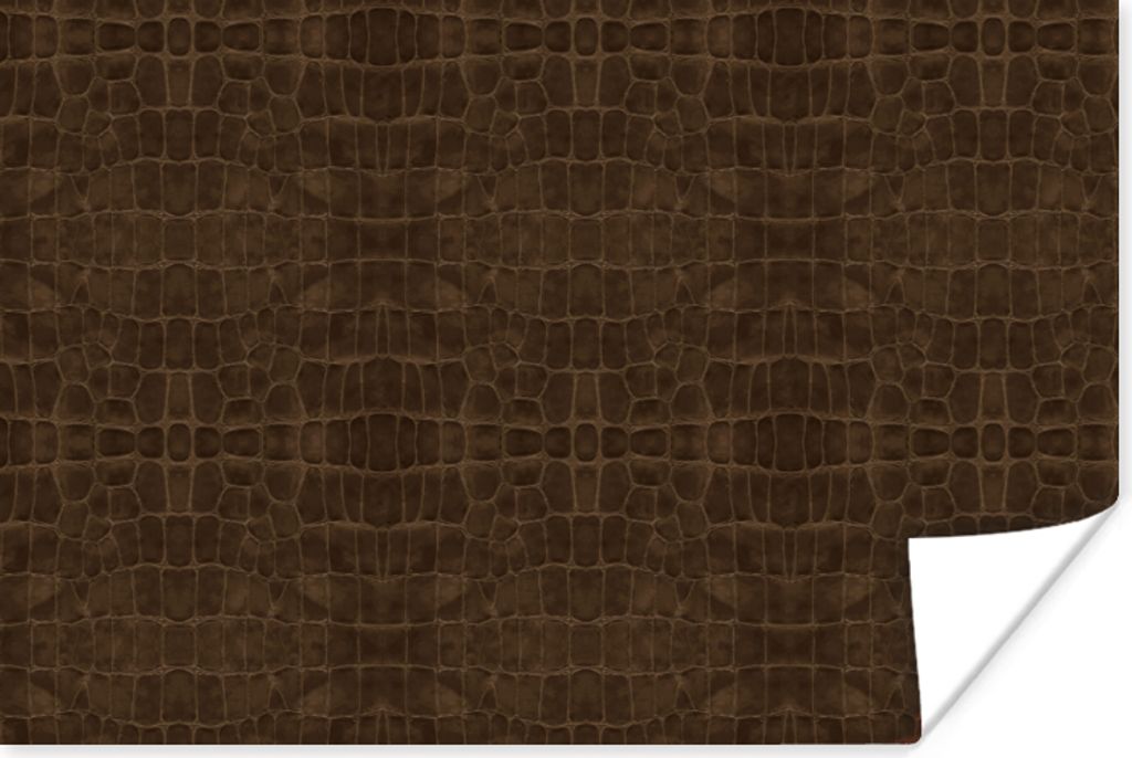 MuchoWow Poster Leder - Textur - Tierhaut 90x60 cm - Schlafzimmer