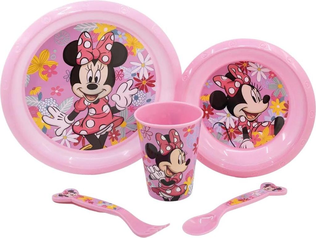 Disney Minnie Mouse Kinder Geschirr-Set 5 teilig Becher Produktbild 