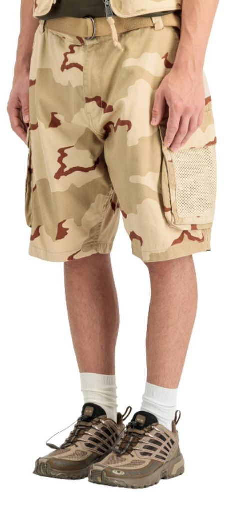 ALPHA INDUSTRIES – Bermudashorts für Herren aus Mesh im Utility-Camo-Design – Größe 34