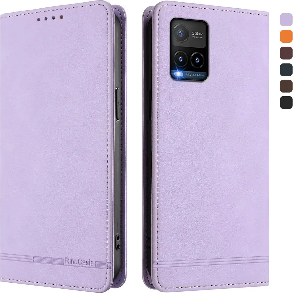 Cover Vivo Y33S 4G Viola a Libro | Protezione 360 e Portafoglio Pelle PU