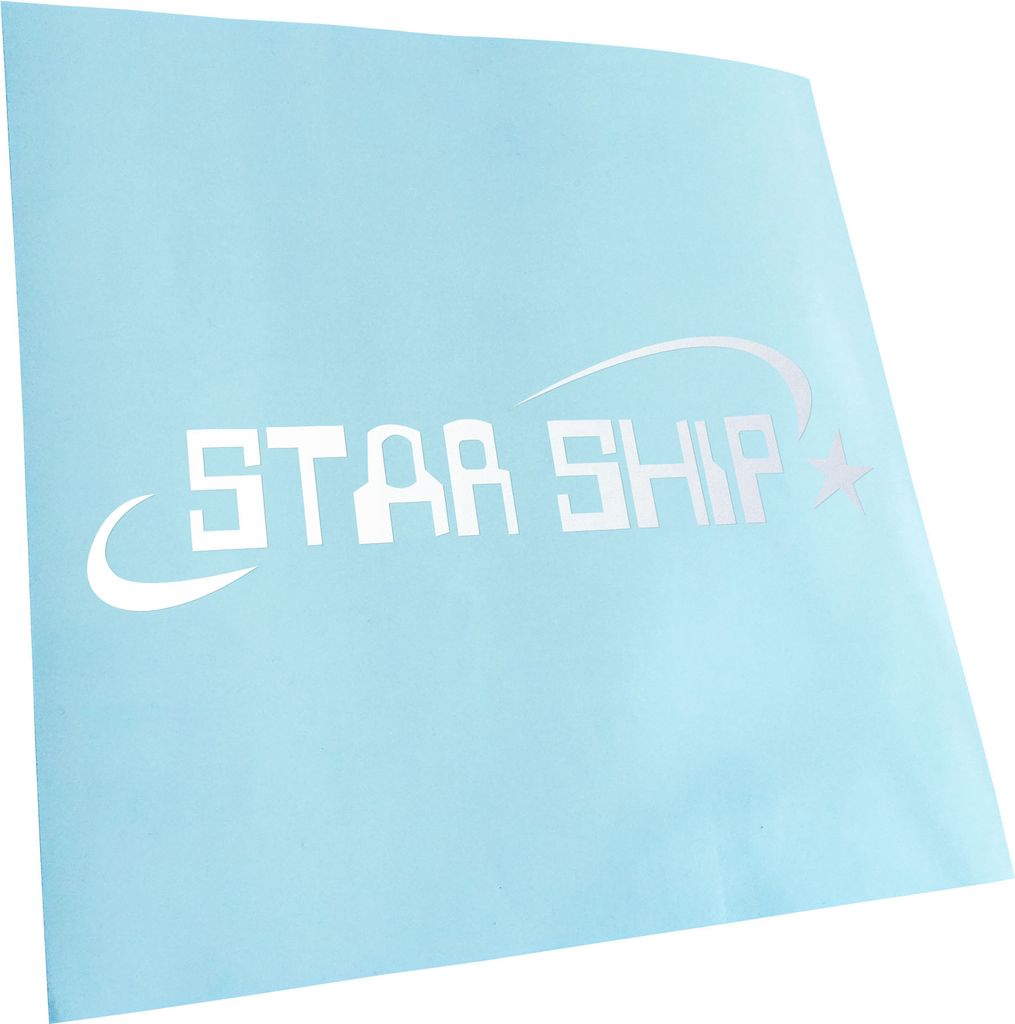 Kiwistar - Autoaufkleber - Gold - 60 x 18 cm - Star Ship - Heckscheibenaufkleber - Aufkleber für Auto Kfz Fahrrad, LKW, Truck Mofa
