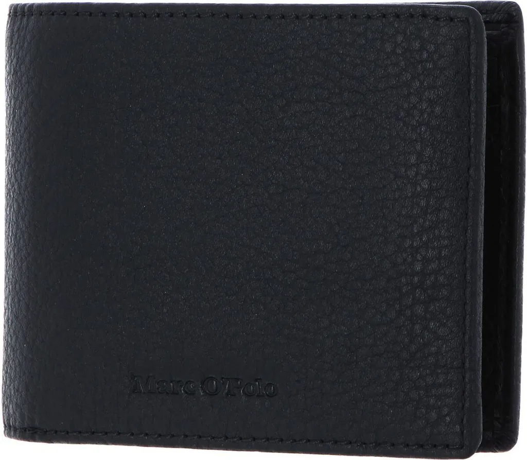 Petit portefeuille noir Marc O'Polo Pete pour ranger cartes et billets