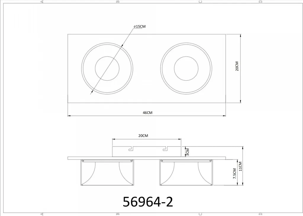 Plafonnier LED Design Métal 46cm : Solution Éclairage Anthracite Élégant - 6