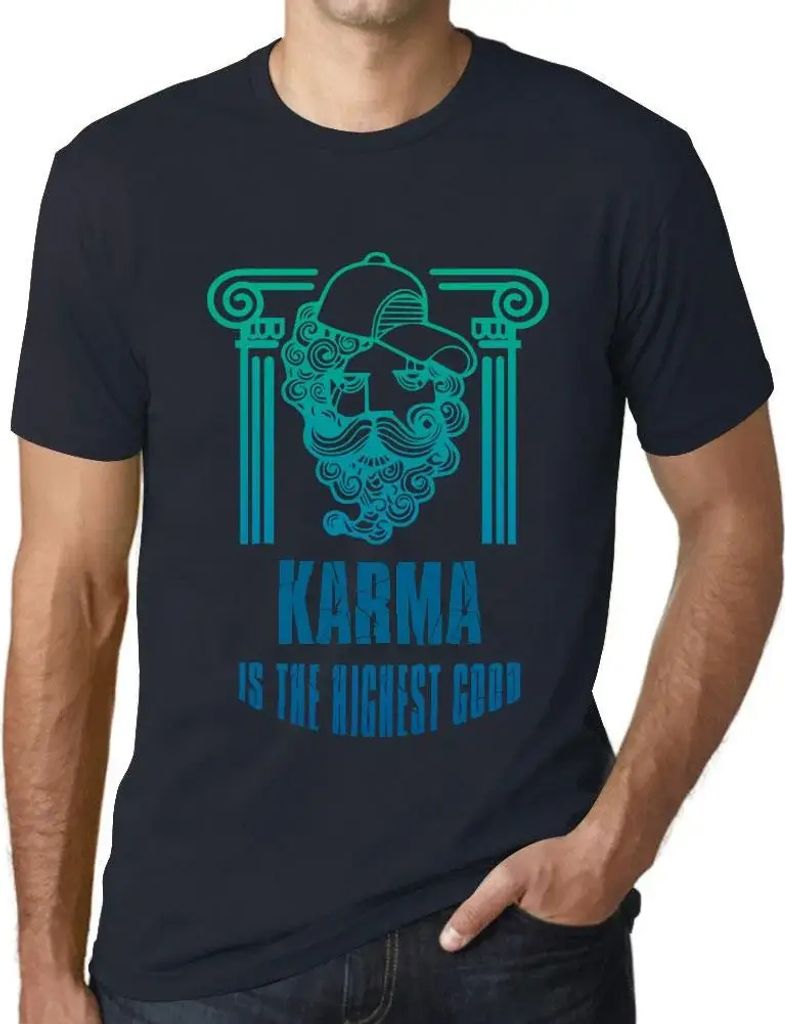 Herren Grafik T-Shirt Karma ist das höchste Gut – Karma Is The Highest Good – Öko-Verantwortlich Vintage Jahrgang Kurzarm Lustige Druck Gebur...