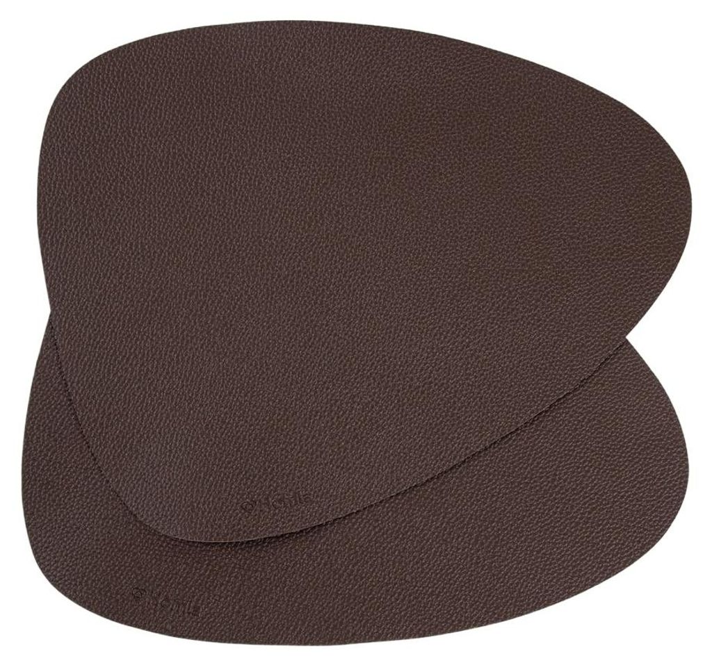 Podložky pod talíř HOMLA FEMELO, hnědé, sada 2 kusů, 38 cm Obrázek produktu 
