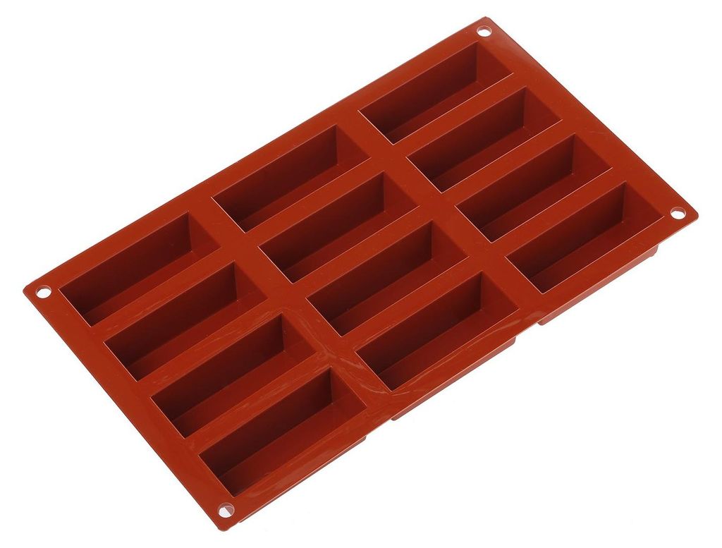 silikomart AA8Backform Quader,12er-Form, Terracotta Produktbild 