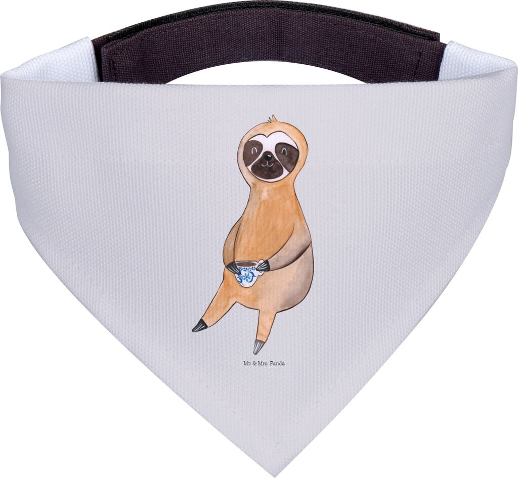 Mr. & Mrs. Panda Hunde Schal Faultier Kaffee - Grau Pastell - Geschenk, Coffeelover, Halstuch Für, Dreieckstuch, Coffee, Hals Tuch, Hundehalstuch,...