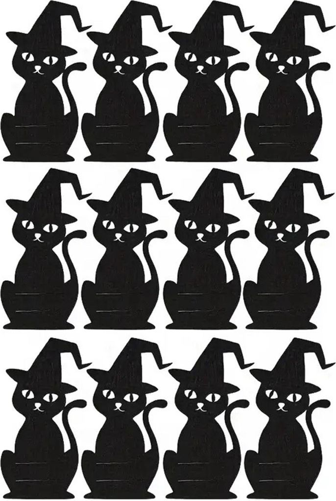 12 Stück Halloween Fledermaus Löffel Gabel Halter Gruseliger Kürbis Skelett Geist Spinne Schwarze Katze Besteck Filzbezug Urlaub Party Esstisch ...