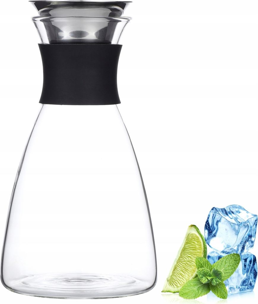 Glaskaraffe Mit Verschluss Für Wasser Limonade Saft 1,0 L Kamille Km-9031