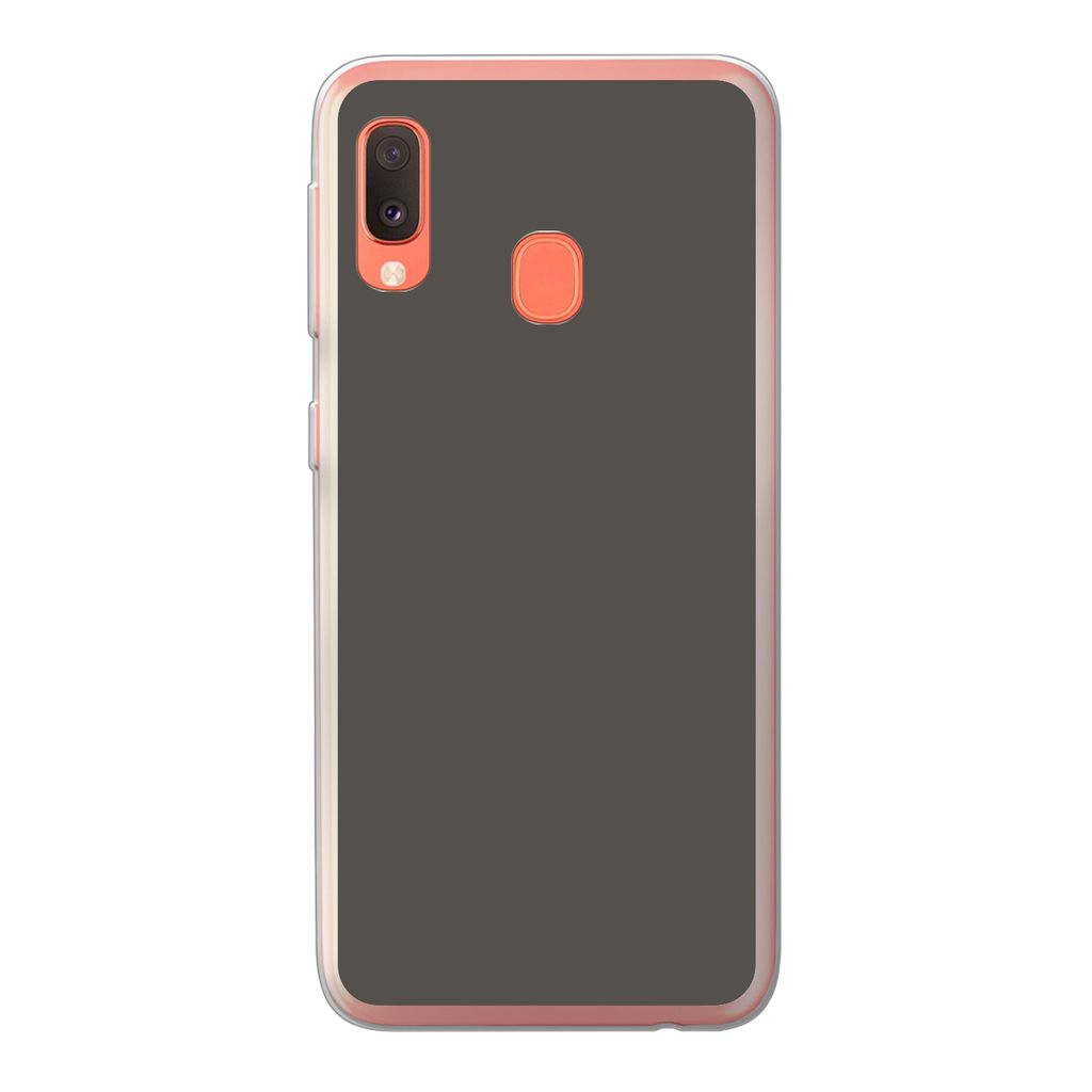 MuchoWow Handyhülle Schutzhülle Hülle für Samsung Galaxy A20e Grau - Farben - Einfarbig Silikon Softcase Handy Hülle - Abdeckung