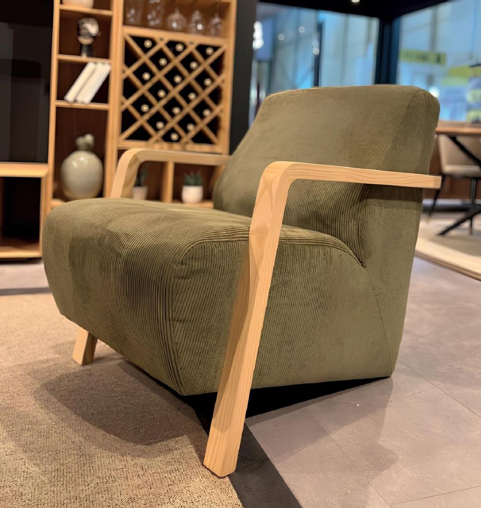 Sessel Sitz Einsitzer Design Polster grün Wohnzimmer Möbel Relax Club