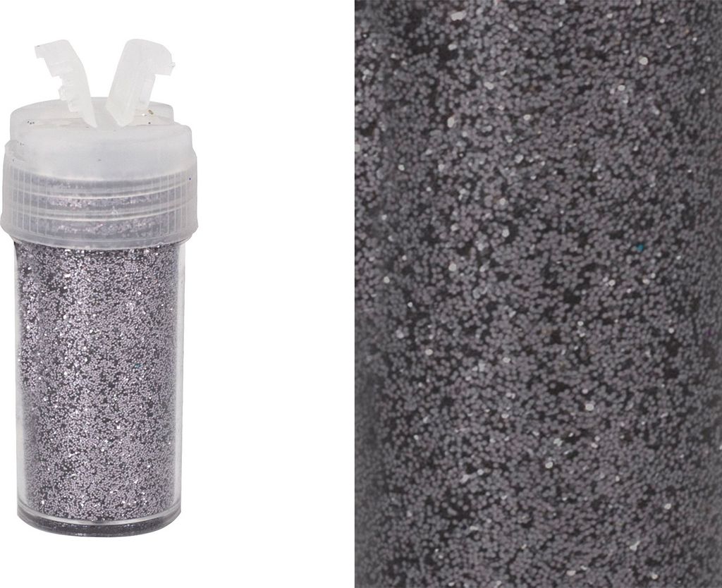 Glitzerpulver 10g in Dose mit Streudeckel, Farbauswahl:grau Produktbild 