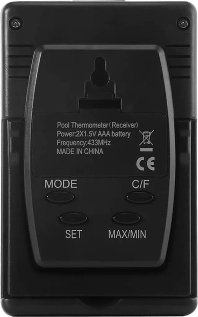 Thermomètre de piscine sans fil IP67 avec sonde longue portée et LCD