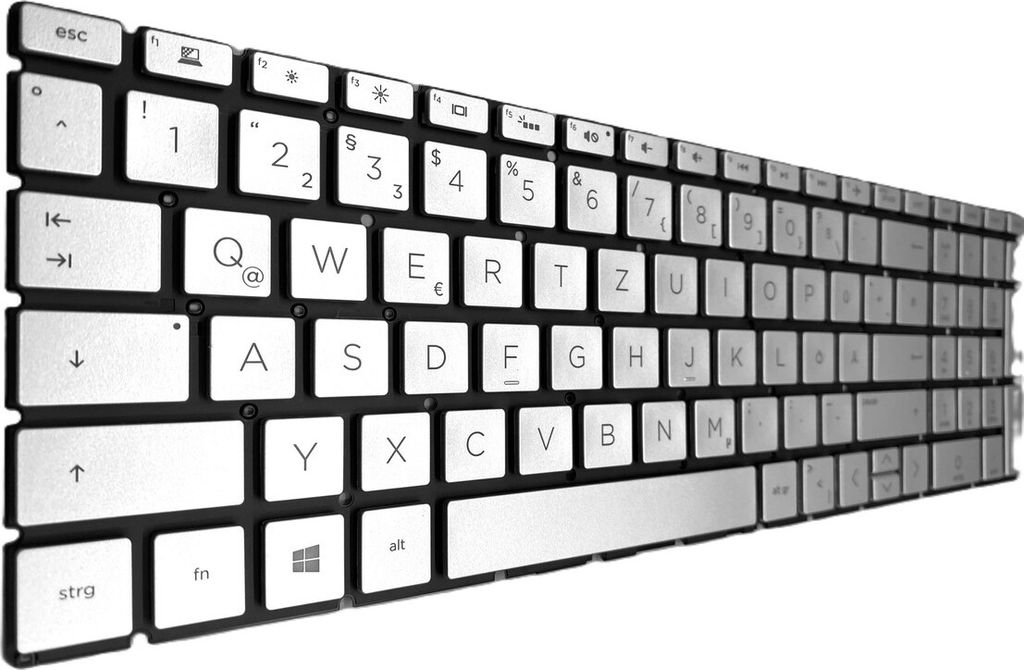 DEUTSCHE - Silber Tastatur Keyboard Beleuchtung kompatibel für HP 250 G8