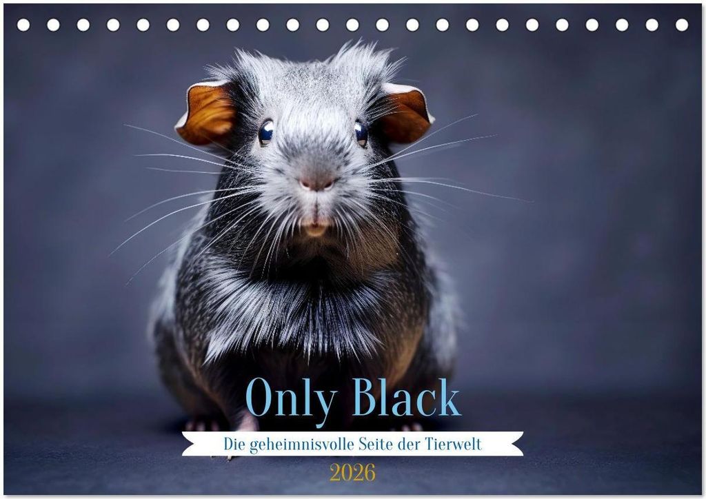 Only Black (Tischkalender 2026 DIN A5 quer), CALVENDO Monatskalender