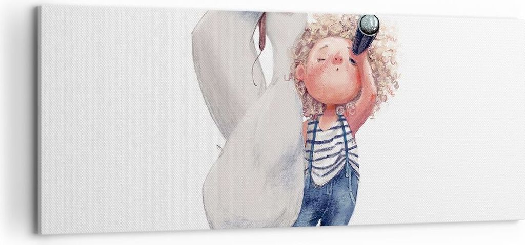 Bild auf Leinwand - Leinwandbild - Einteilig - Albatros Kind Bild - 120x50cm - Wand Bild - Wanddeko - Wandbilder - Leinwanddruck - Bilder - Wanddek...