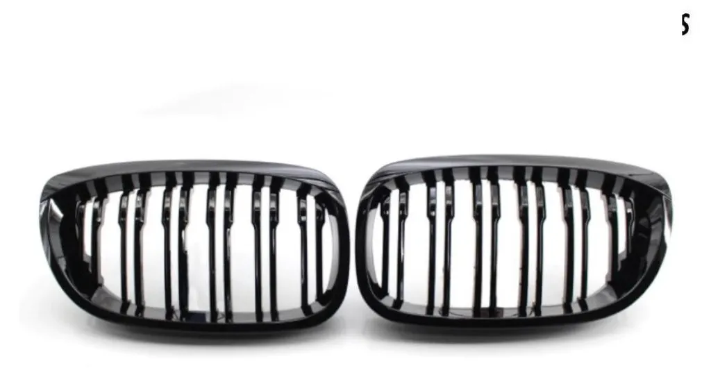 Double calandre pour BMW Série 3 E46 phase 2 - Look sport noir brillant