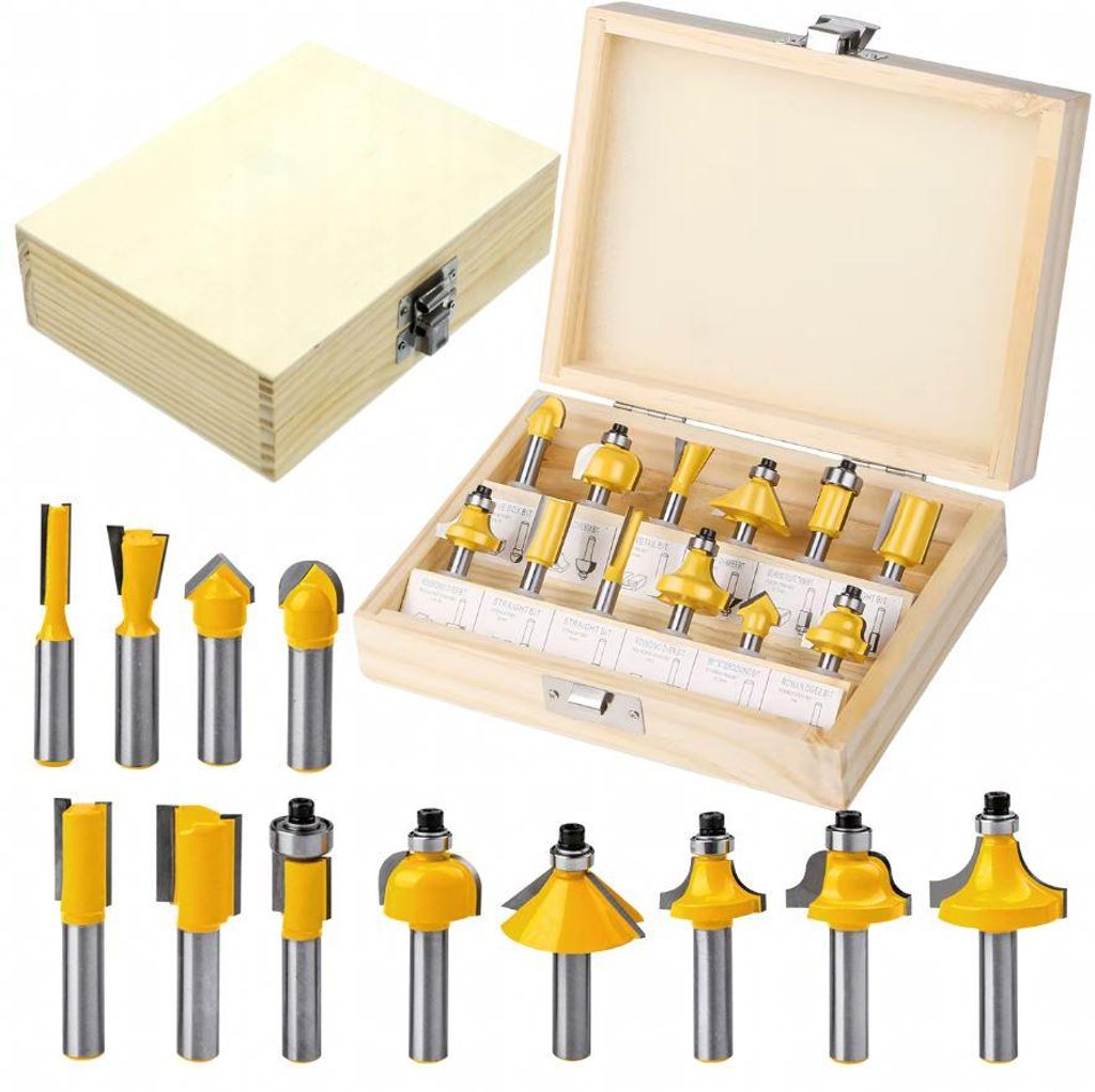 Set mit Hochgeschwindigkeits-Tischlerschneidern, Form-Tischlerschneidern, 12-teilig
