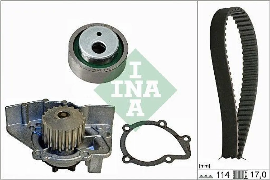 Kit complet pompe à eau et distribution INA pour entretien Citroën ZX
