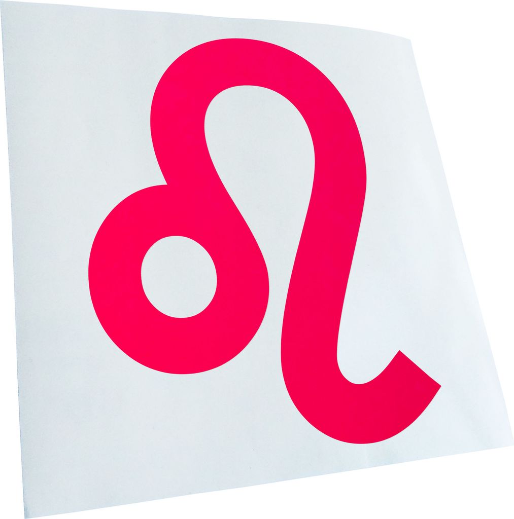 Kiwistar - Autoaufkleber - neonpink - 40 x 33 cm - Löwe Sternzeichen - Heckscheibenaufkleber - Aufkleber für Auto Kfz Fahrrad, LKW, Truck Mofa