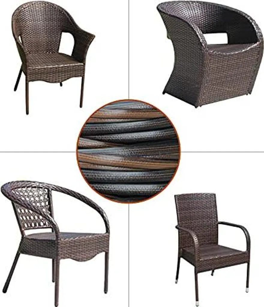 Rotan synthétique 8mm marron dégradé 347m résistant aux intempéries
