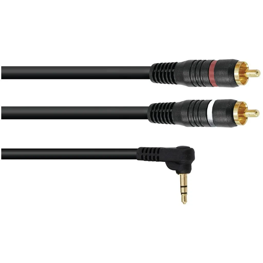 Cavo Audio Jack RCA Omnitronic 1,5m - Connettore 90° Salva Spazio