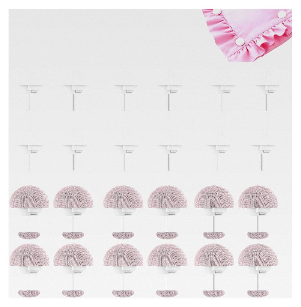 24 Bettdeckenhalter, Clips zur Befestigung von Bettdecken, 12 weiß + 12 rosa